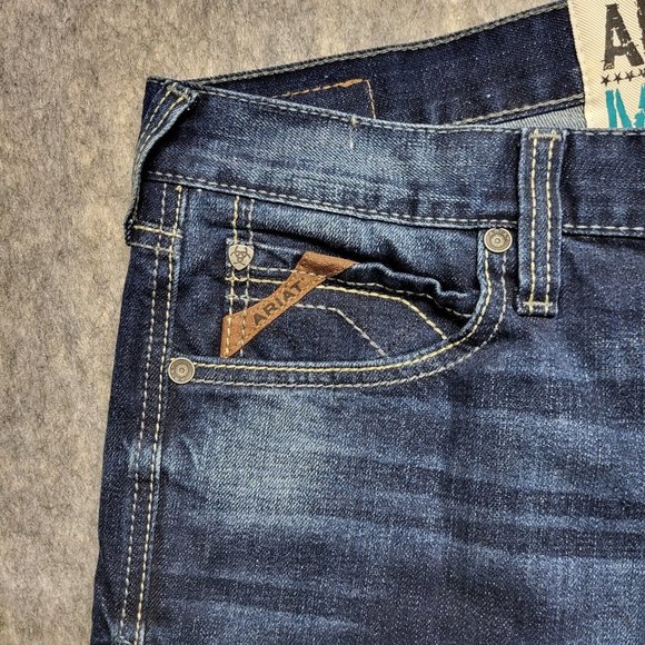 Ariat M7 Rocker Straight Jeans Mens 34x34 Blue Stretch Denim Western Casual - Picture 3 of 13